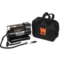 WEN AA2230 12V 100 PSI 1.25 CFM Portable Air Compressor and Tire Inflator with Carrying Case