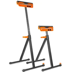WEN 4289-2 Adjustable Roller Stands with Edge Guide, Two Pack, 500-Pound Capacity