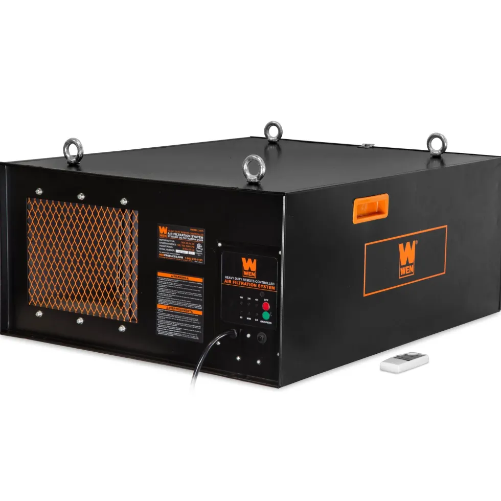 WEN AF1270 4.2-Amp 3-Speed Remote-Controlled Industrial-Strength Air Filtration System (750/950/1270 CFM)