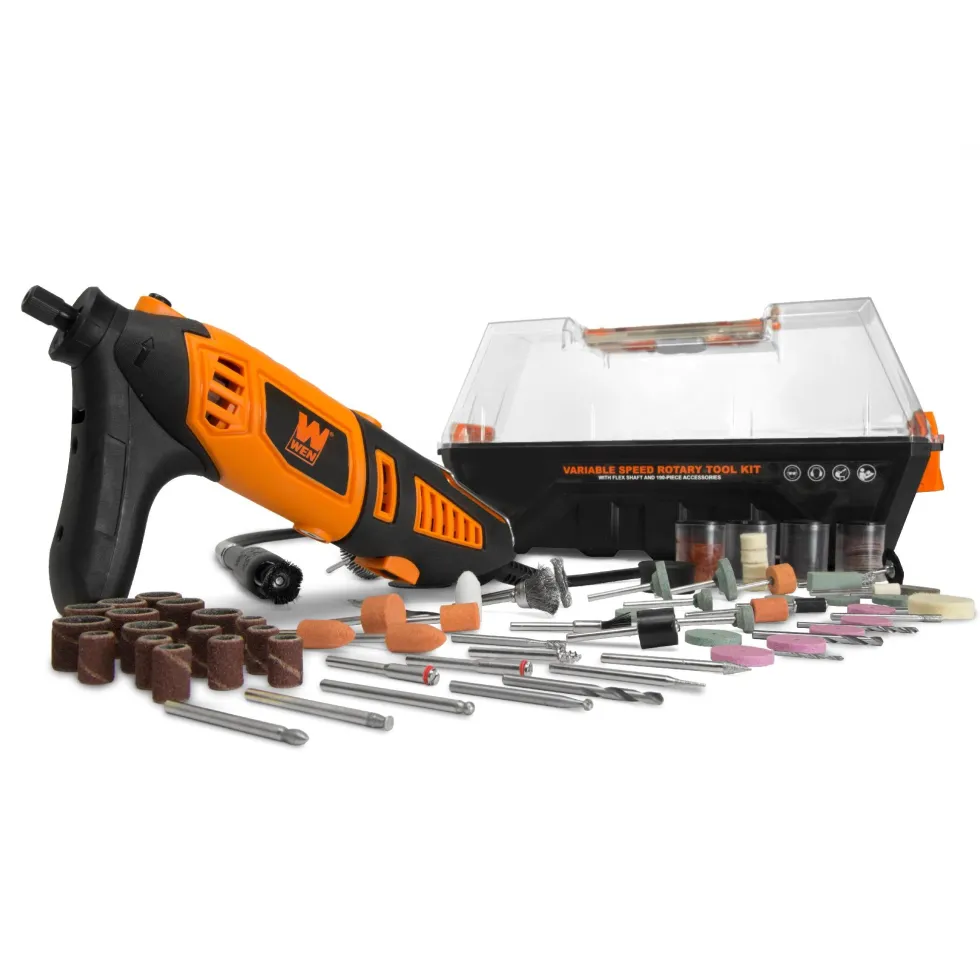 WEN 23190 1.3-Amp Variable Speed Steady-Grip Rotary Tool with 190-Piece Accessory Kit, Flex Shaft, and Carrying Case