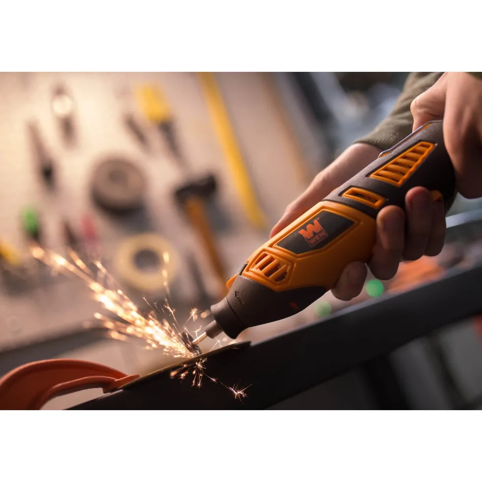 WEN 23190 1.3-Amp Variable Speed Steady-Grip Rotary Tool with 190-Piece Accessory Kit, Flex Shaft, and Carrying Case