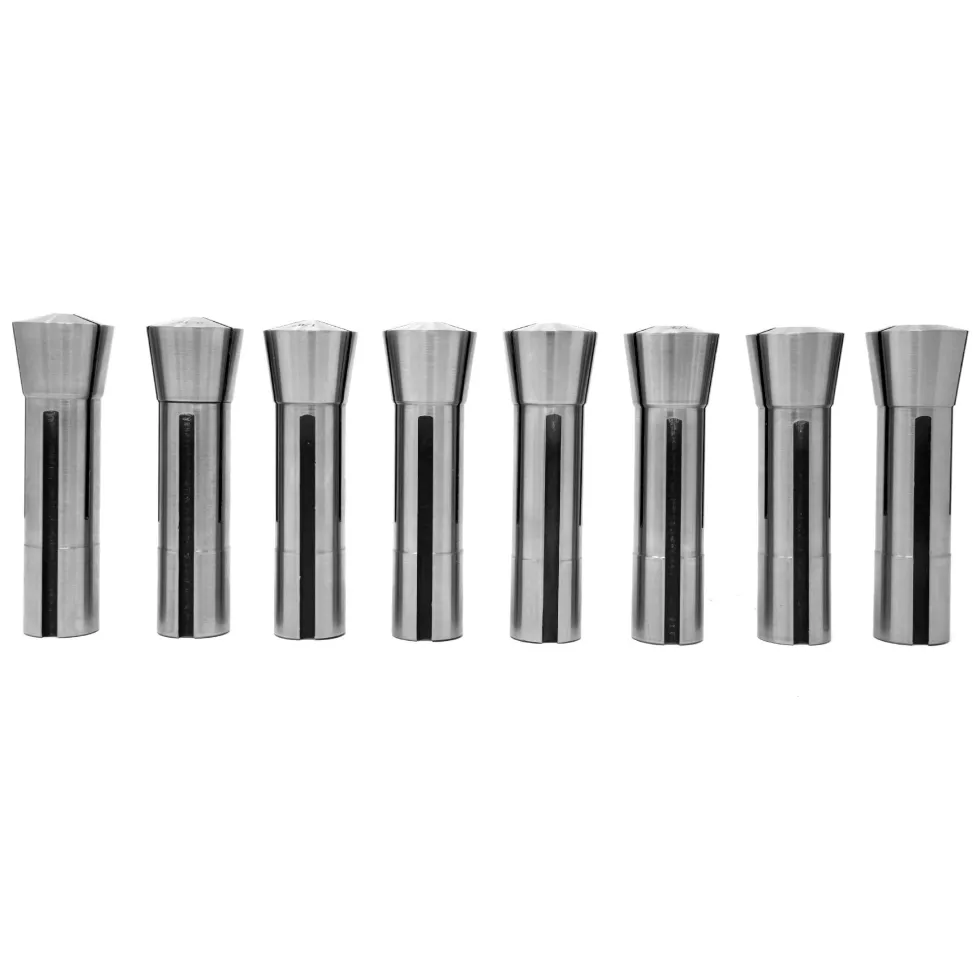 WEN 33182A 8-Piece Imperial Steel Collet Set for R8 Metal Milling Machines