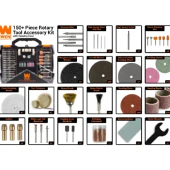 WEN 230151A 150-Piece Rotary Tool Accessory Kit with Carrying Case