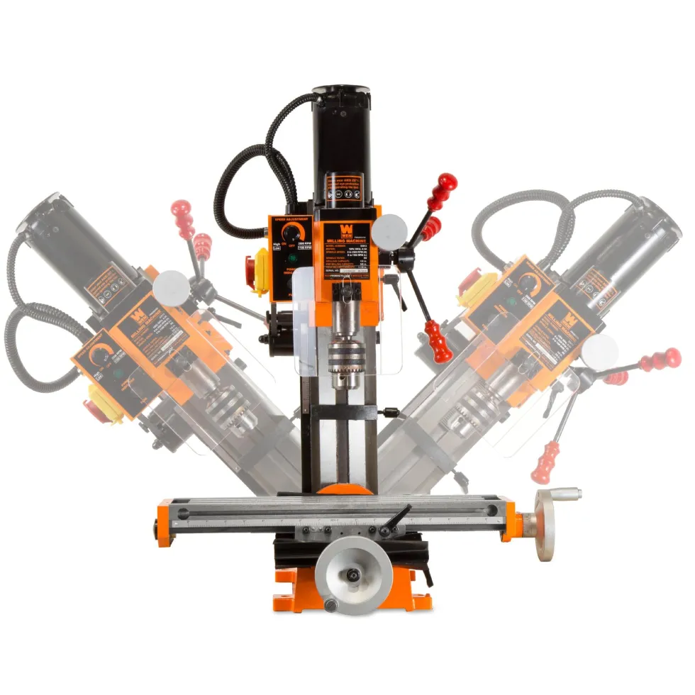 WEN 33013 4.5A Variable Speed Single Phase Compact Benchtop Metal Milling Machine with R8 Taper
