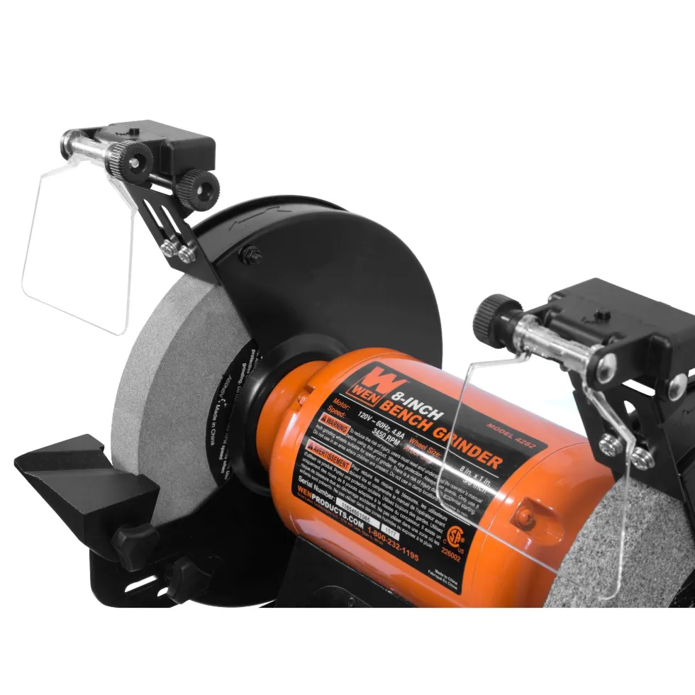 WEN BG4282 4.8-Amp 8-Inch Single Speed Bench Grinder with LED Work Lights