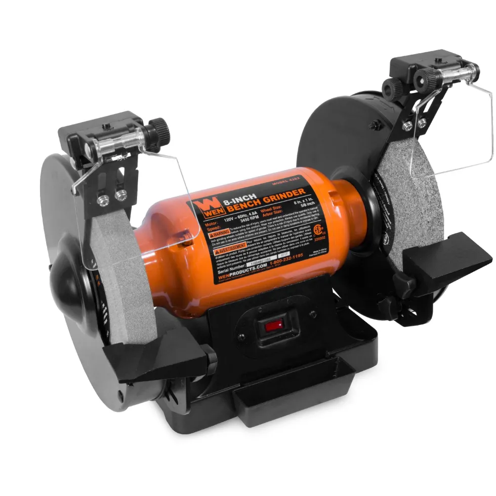 WEN BG4282 4.8-Amp 8-Inch Single Speed Bench Grinder with LED Work Lights