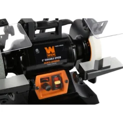 WEN BG625V 2.5-Amp 6-Inch Variable Speed Bench Grinder with Flexible Work Light