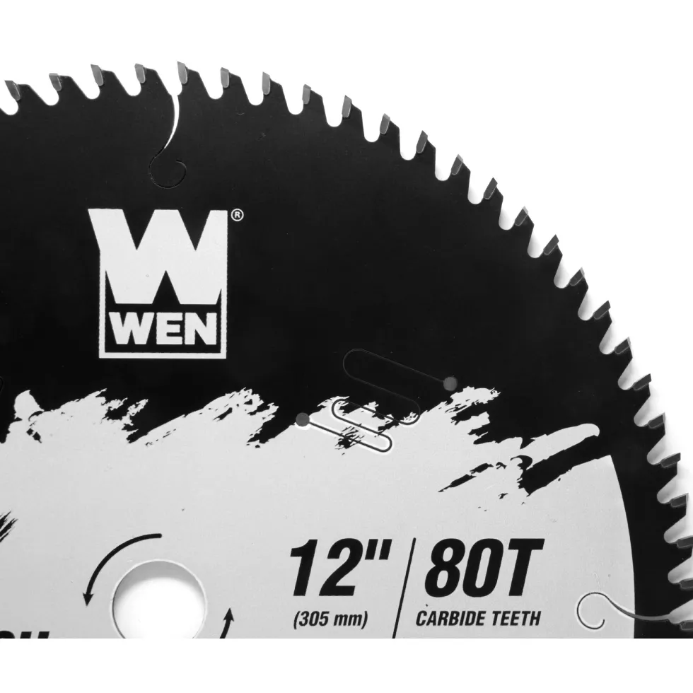 WEN BL1280C Apex 12-Inch 80-Tooth Carbide-Tipped Fine-Finish Industrial-Grade Woodworking Saw Blade with Cool-Cut Coating