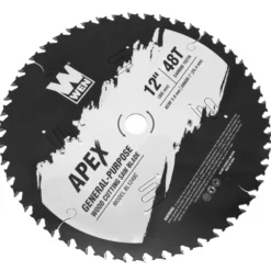 WEN BL1248C Apex 12-Inch 48-Tooth Carbide-Tipped General-Purpose Industrial-Grade Woodworking Saw Blade with Cool-Cut Coating