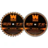 WEN BL1032-2 10-Inch 32-Tooth and 60-Tooth Carbide-Tipped Professional Woodworking Saw Blade Set, Two Pack