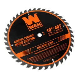 WEN BL1040 10-Inch 40-Tooth Carbide-Tipped Professional Woodworking Saw Blade for Miter Saws and Table Saws