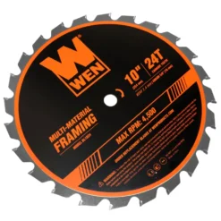 WEN BL1024 10-Inch 24-Tooth Carbide-Tipped Professional Multi-Material Framing Saw Blade