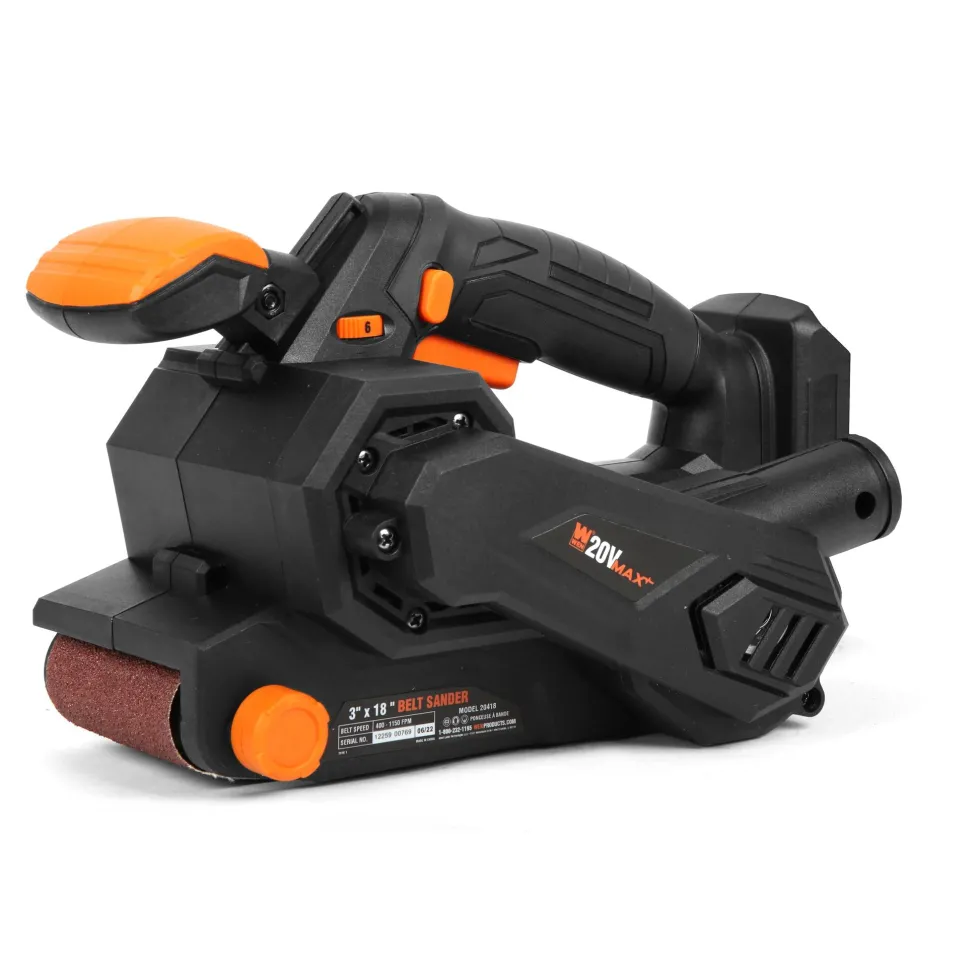 WEN 20418BT 20V Max Cordless Belt Sander, Variable Speed, Handheld and Portable (Tool Only - Battery Not Included)