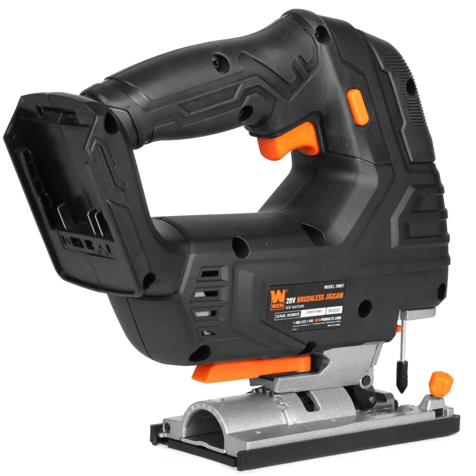 WEN 20667BT 20V Max Cordless Brushless Jigsaw (Tool Only – Battery Not Included)