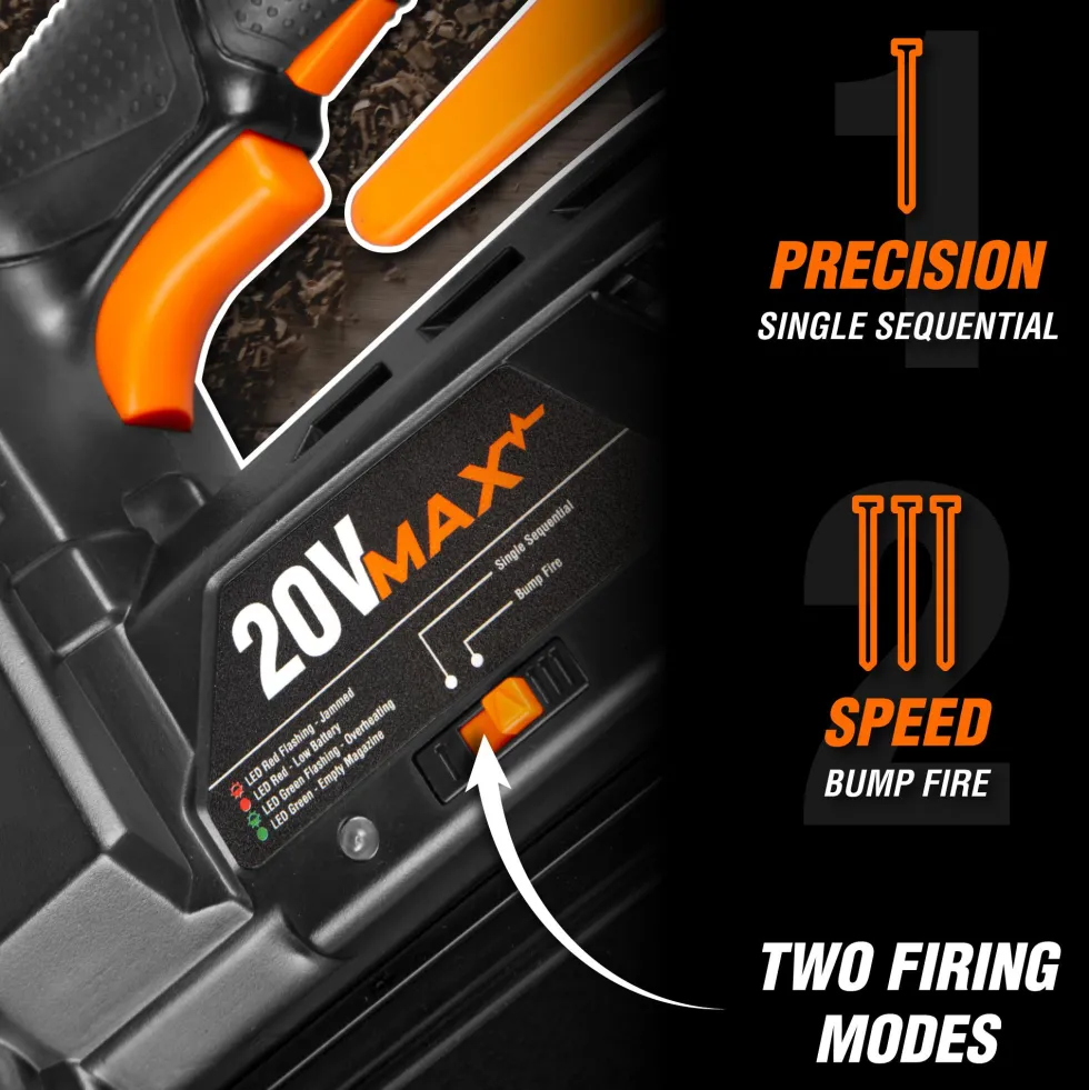 WEN 20512BT 20V Max Cordless 18-Gauge Brad Nailer (Tool Only – Battery Not Included)
