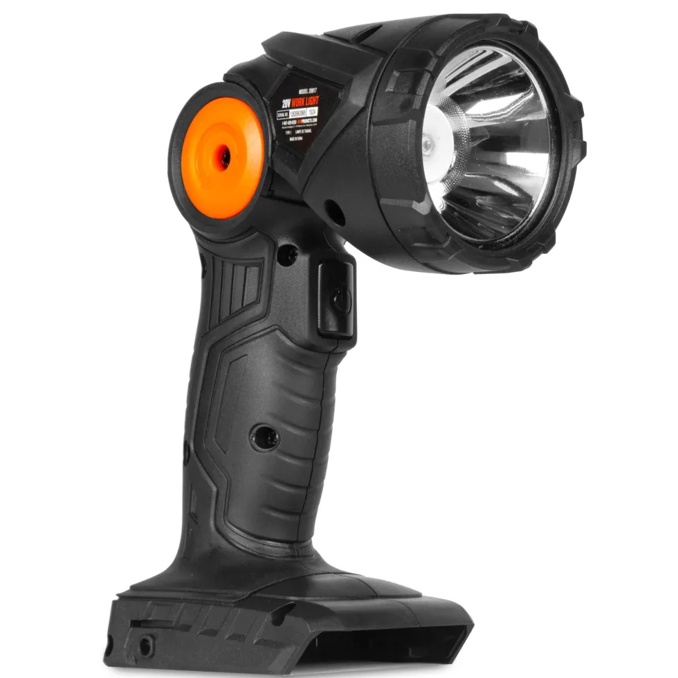 WEN 20817BT 20V Max Cordless 180-Lumen Handheld LED Work Light and Flashlight with Pivoting Head (Tool Only – Battery Not Included)