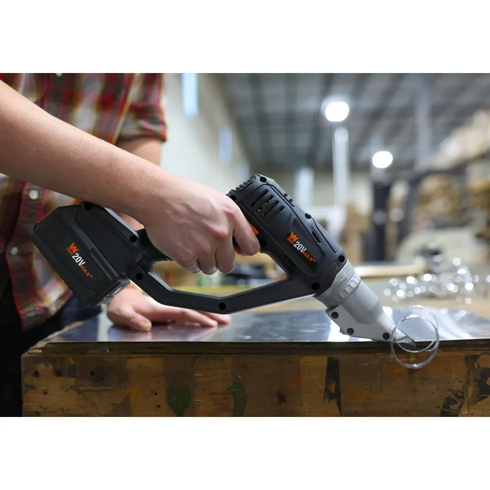 WEN 20314BT 20V Max Cordless Variable Speed Swivel Head Electric Metal Shear (Tool Only)