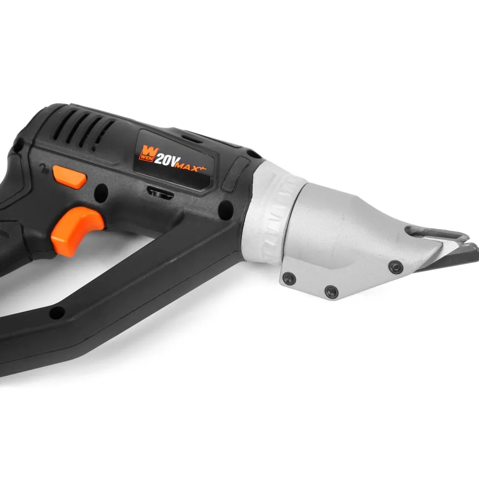 WEN 20314BT 20V Max Cordless Variable Speed Swivel Head Electric Metal Shear (Tool Only)