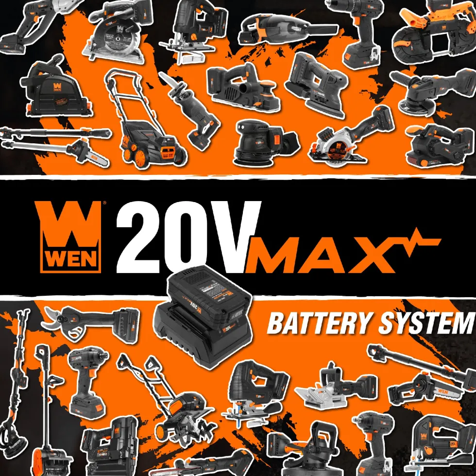WEN 20437BT 20V Max Cordless Variable Speed Detailing File Sander (Tool Only – Battery Not Included)