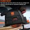 WEN 20691BT 20V Max 6.5-Inch Cordless Brushless Plunge Cut Variable Speed Track Saw (Tool Only – Batteries Not Included)