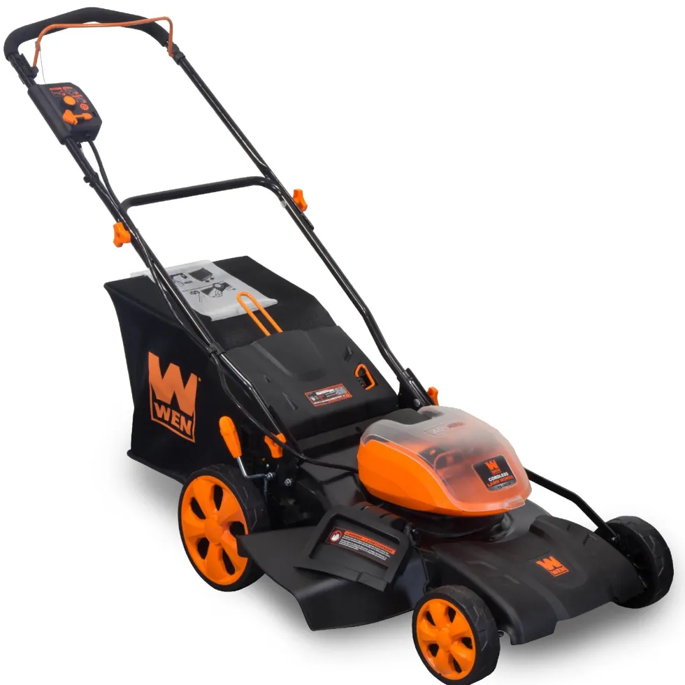 WEN 40439BT 40V Max Lithium Ion 19-Inch Cordless 3-in-1 Lawn Mower with 16-Gallon Bag (Tool Only)