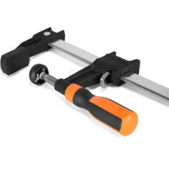 WEN CLF224 24 in. x 2.5 in. Quick-Adjust Steel Bar Clamps with Throat and Micro-Adjustment Handle (2-Pack)