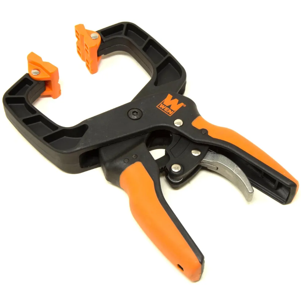 WEN CLH226 Quick-Release Ratcheting Hand Clamps with 2-Inch Jaw Opening and 2-Inch Throat, 2 Pack