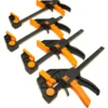 WEN CLR062 6-Inch Heavy Duty Steel Bar Clamps and Spreaders with 2.3-Inch Throat, Four Pack