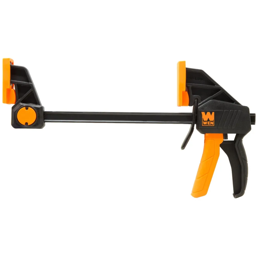 WEN CLR062 6-Inch Heavy Duty Steel Bar Clamps and Spreaders with 2.3-Inch Throat, Four Pack