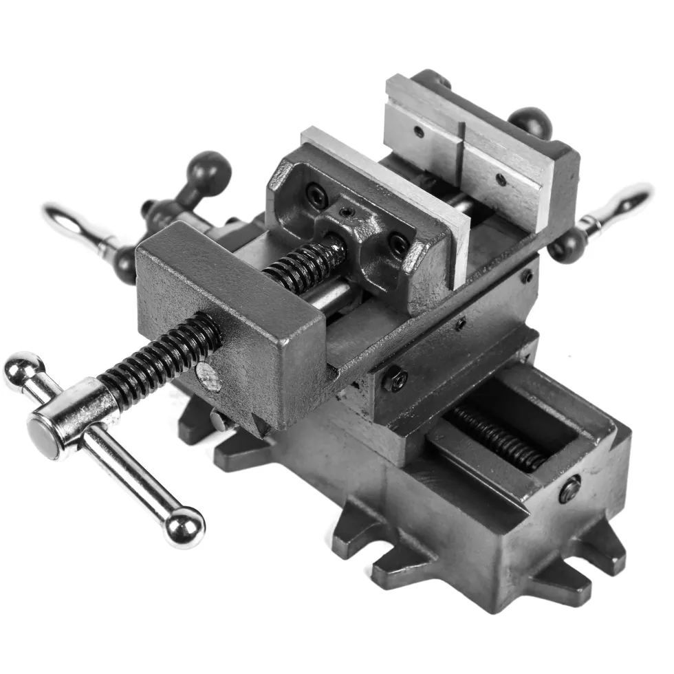 WEN CV413 3.25 in. Compound Cross Slide Industrial Strength Benchtop and Drill Press Vise