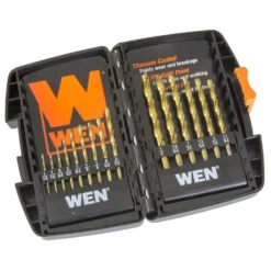 WEN DB15 15-piece titanium-coated drill bit set
