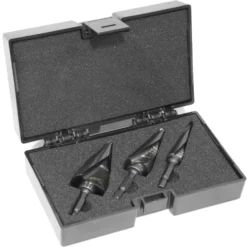 WEN DB149X 3-Piece Impact-Duty Titanium Step Drill Bit Set with #1, #4, and #9 Step Drill Bits
