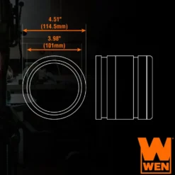 WEN DCA013 4-Inch Flexible Dust Cuff Hose Connector for Dust Collection Systems