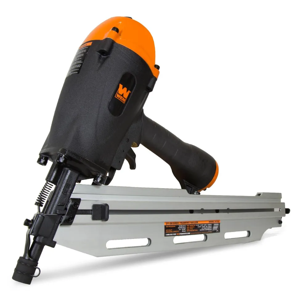 WEN 61793 21-Degree Pneumatic Framing Nailer with Carrying Case