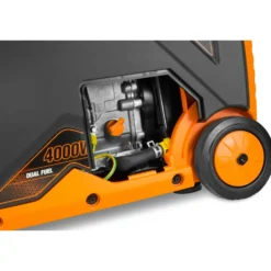 WEN DF400i Super Quiet 4000-Watt Dual Fuel RV-Ready Electric Start Portable Inverter Generator with Fuel Shut-Off