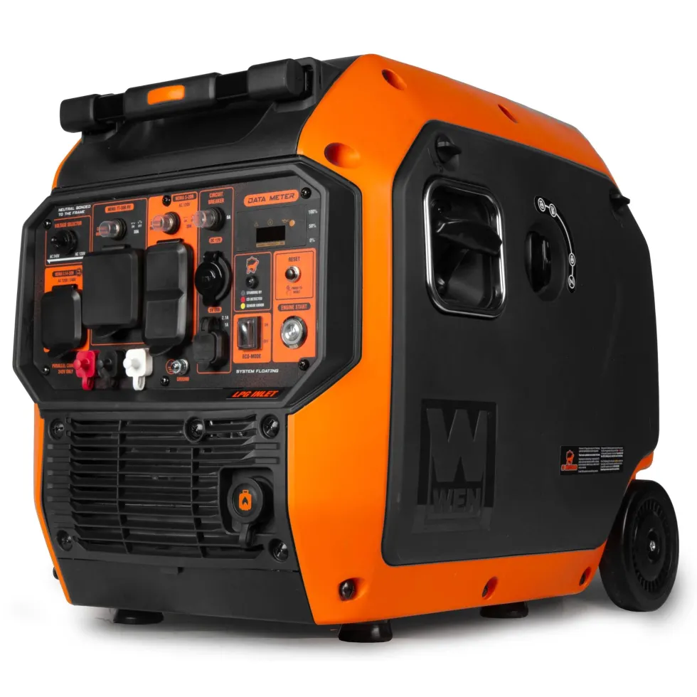 WEN DF680iX Quiet 6800-Watt Dual Fuel RV-Ready Electric Start Portable Inverter Generator with Fuel Shut Off and CO Watchdog for Electric Vehicle Backup