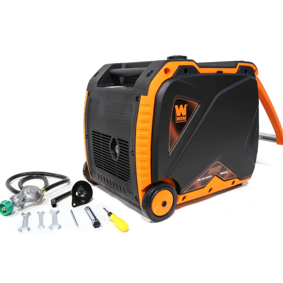 WEN DF400iX Super Quiet 4000-Watt Dual Fuel RV-Ready Electric Start Portable Inverter Generator with Fuel Shut-Off and CO Shutdown Sensor