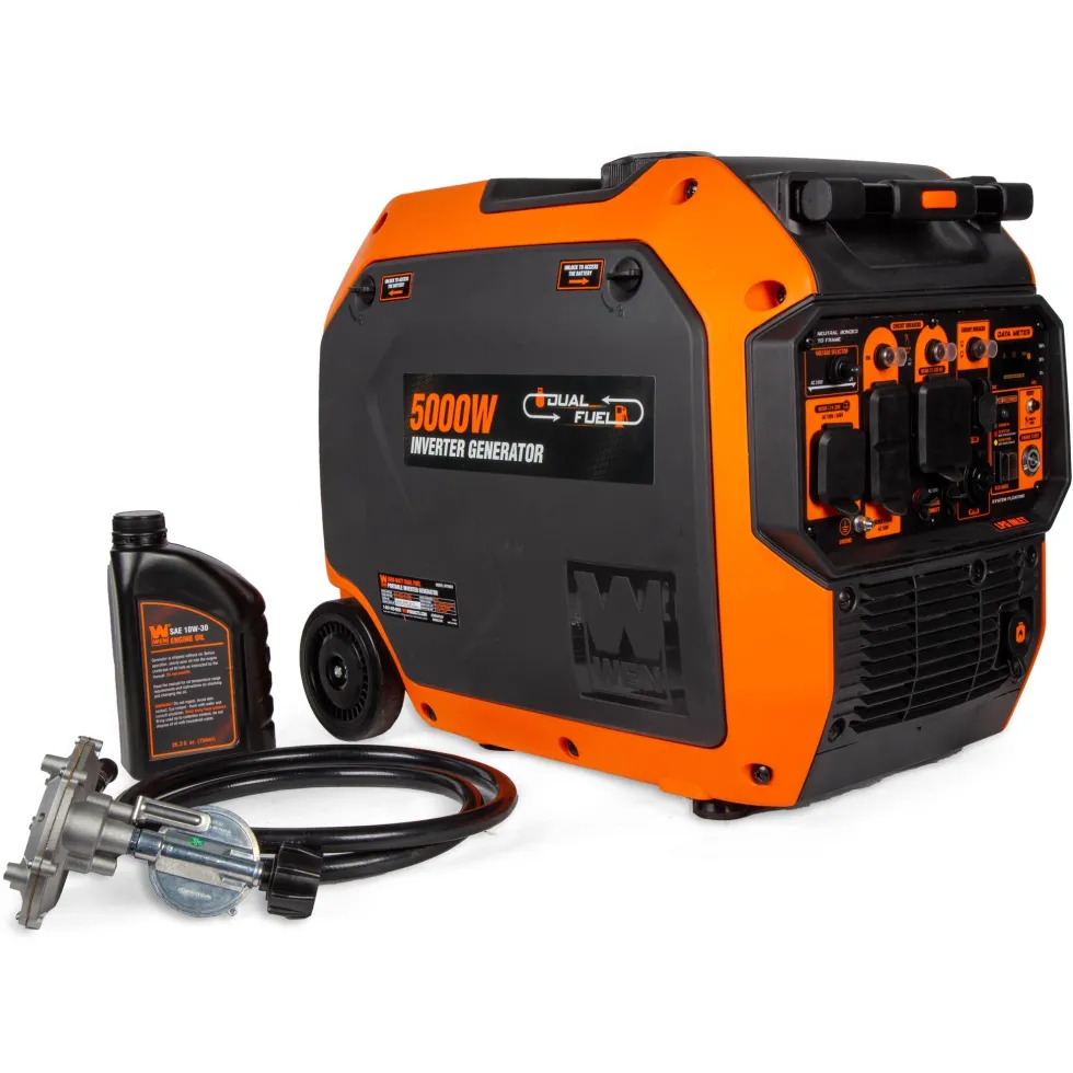 WEN DF500iX 5000-Watt Dual Fuel 120V/240V RV and EV-Ready Electric Start Portable Inverter Generator with Electric Vehicle Charging Ports