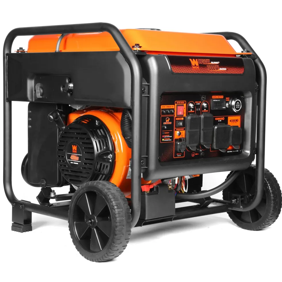 WEN DF875iX 8750-Watt RV and Transfer-Switch-Ready 120V/240V Dual Fuel Open Frame Inverter Generator with Remote Electric Start and CO Shutdown Sensor