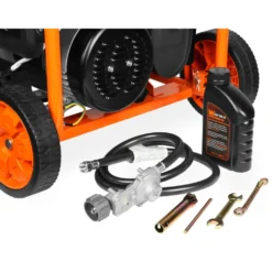 WEN DF430X 4375-Watt Dual Fuel Portable Generator with Wheel Kit and CO Shutdown Sensor