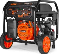 WEN DF5600X 5,600-Watt Dual Fuel Portable Generator with Wheel Kit, Electric Start, and CO Watchdog