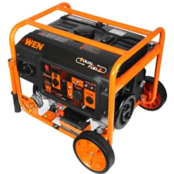 WEN DF623X 6250-Watt 120-Volt/240-Volt Dual Fuel Electric Start Portable Generator with Wheel Kit and CO Shutdown Sensor