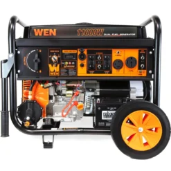 WEN DF1100X 11,000-Watt 120V/240V Dual Fuel Portable Generator with Wheel Kit, Electric Start, and CO Watchdog