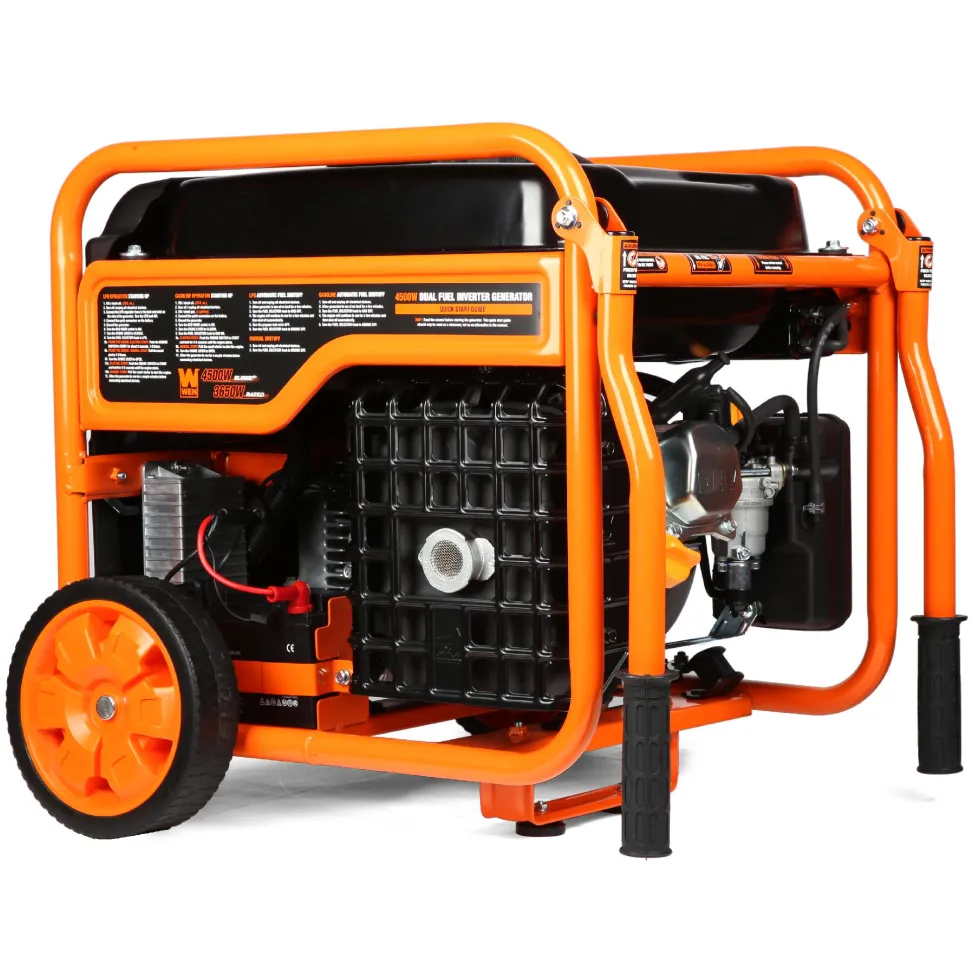 WEN DG4500iX 4500-Watt RV and Transfer-Switch-Ready Dual Fuel Open Frame Inverter Generator with Electric Start and CO Watchdog