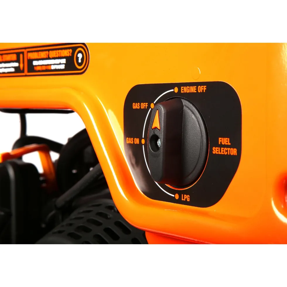 WEN DG4500iX 4500-Watt RV and Transfer-Switch-Ready Dual Fuel Open Frame Inverter Generator with Electric Start and CO Watchdog