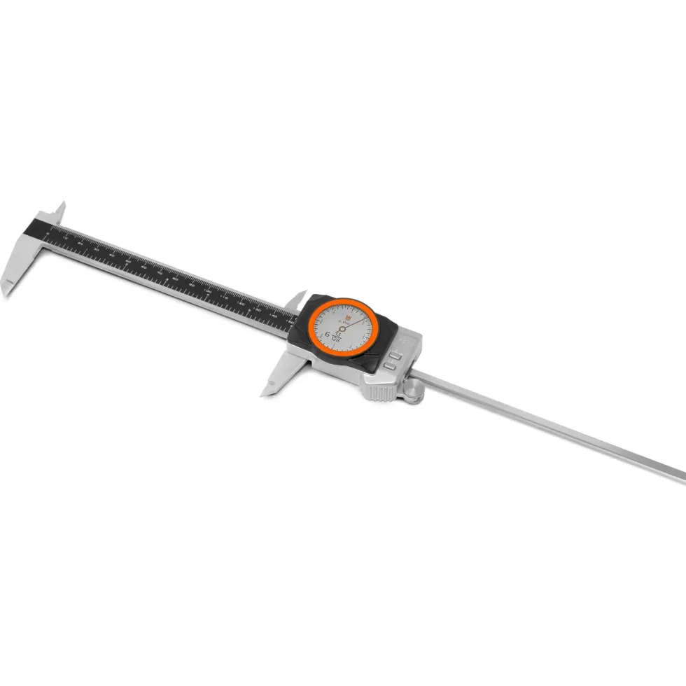 WEN 10767D 6-Inch Stainless Steel Digital Dial Caliper with LED Readout, Smart Functionality, and Storage Case, IP67 Rated