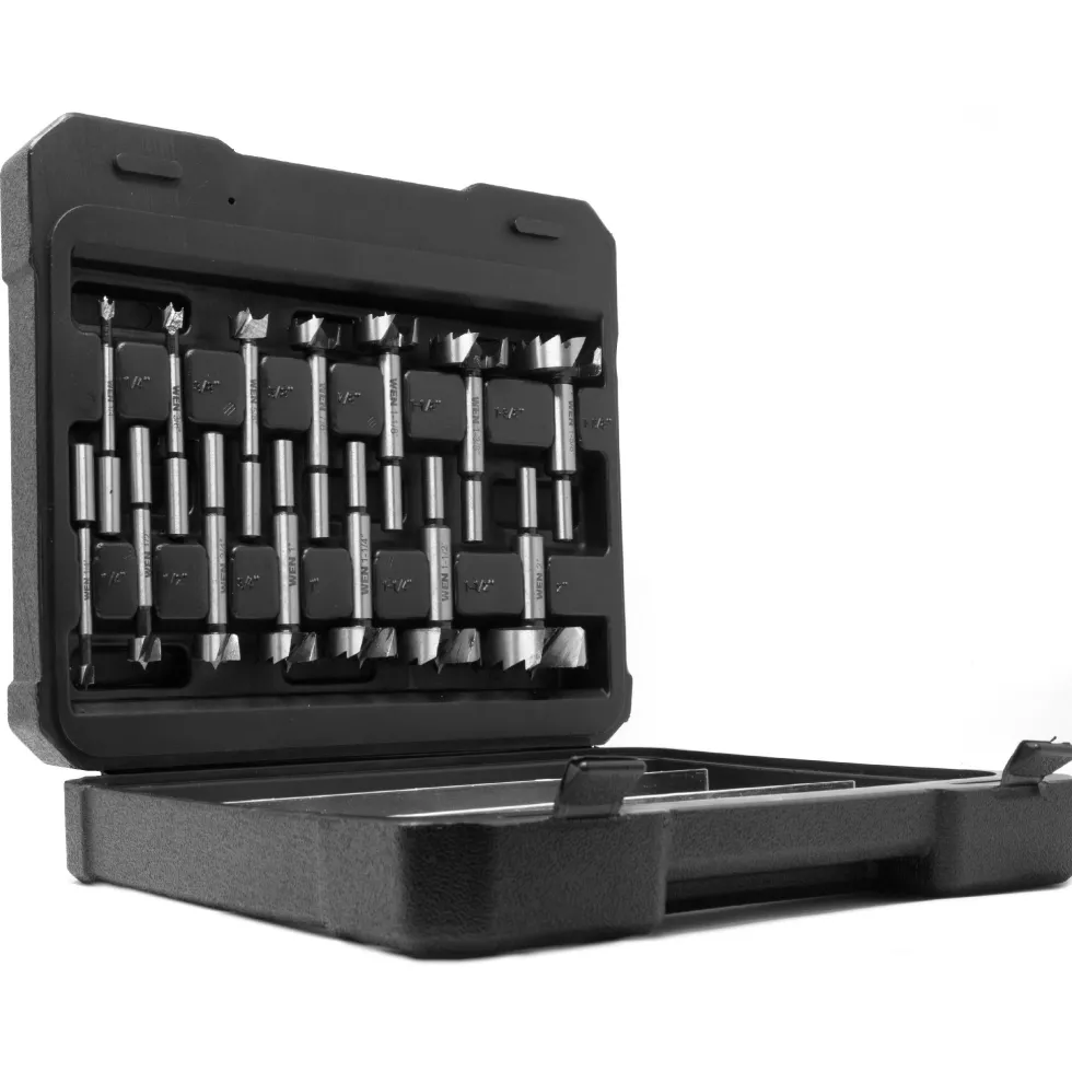 WEN FB5114 14-Piece Forstner Bit Set with Carrying Case