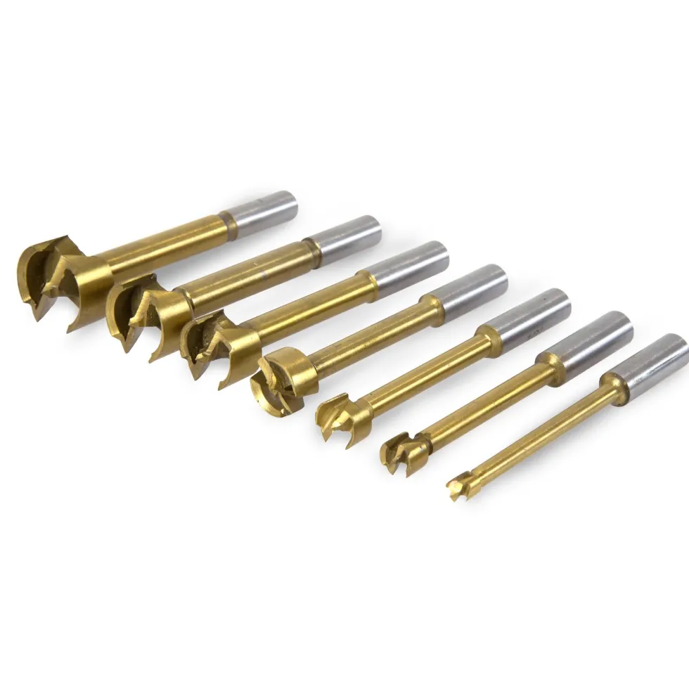 WEN FB7 7-Piece Forstner Bit Set with Wooden Carrying Case