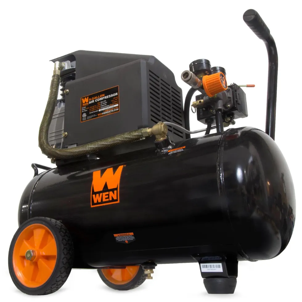 WEN 2287 6-Gallon Oil-Lubricated Portable Horizontal Air Compressor