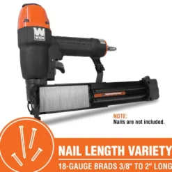 WEN 61721 18-Gauge 3/8-Inch to 2-Inch Pneumatic Brad Nailer